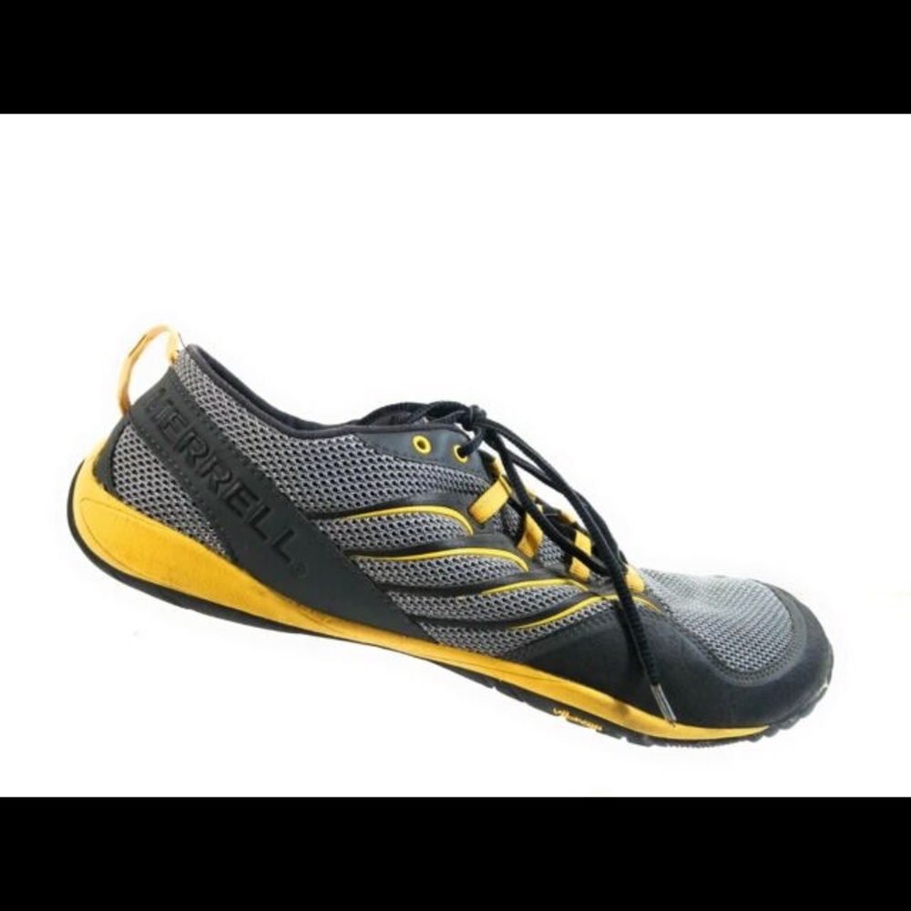 Merrell Barefoot vibram grey/yellow trail shoes